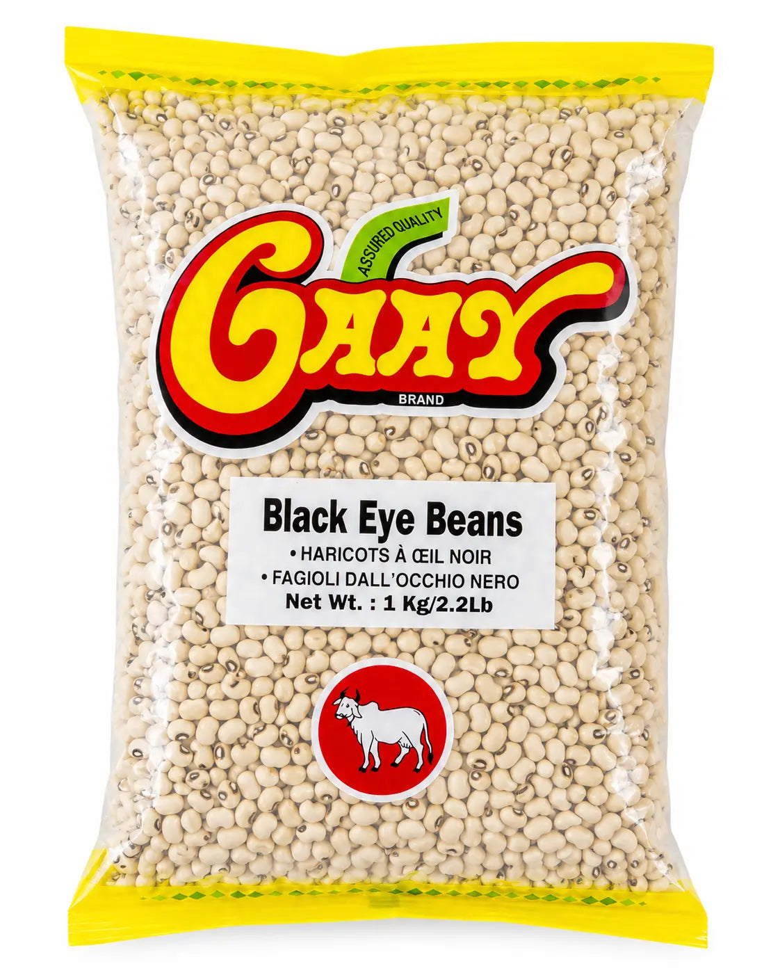 Gaay Black Eye Beans 1kg packet of dried black-eyed peas